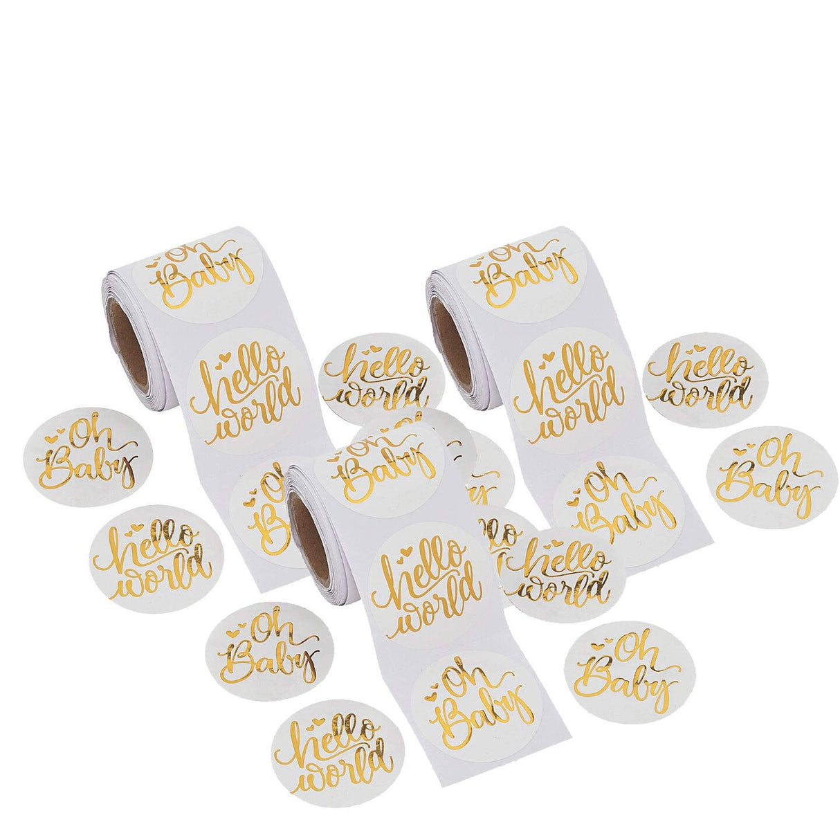 1 1/2"Bulk 100 Pc Baby Shower Sticker Roll