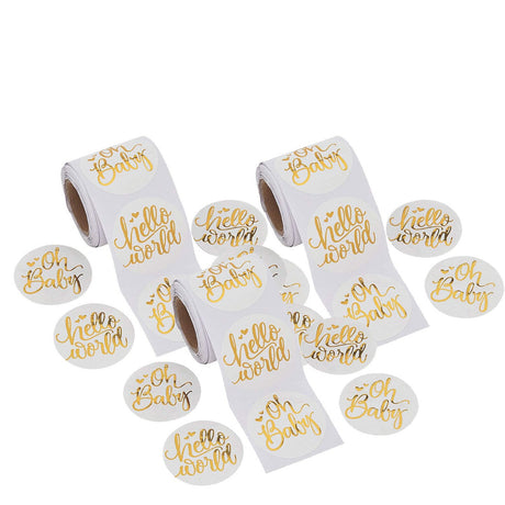 1 1/2"Bulk 100 Pc Baby Shower Sticker Roll
