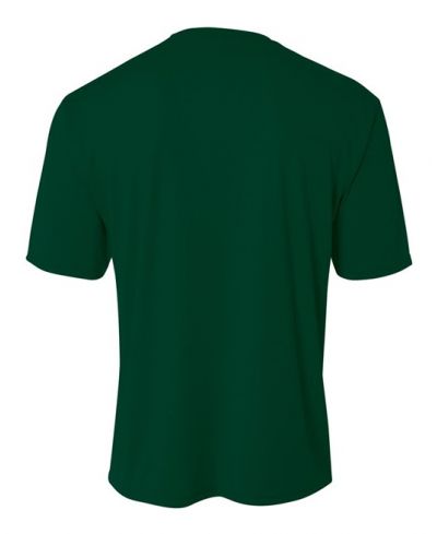 A4 NB3142 Youth Cooling Performance Crew Micro Poly Interlock Fabric - Forest, 44+ UPF, Moisture Wicking, Stain Release (1 Piece)