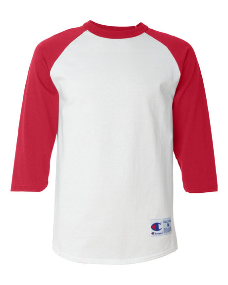 Champion® Three-Quarter Raglan Sleeve Baseball T-Shirt