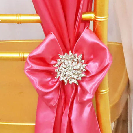 10 Pieces Bubble Gum Satin Chair Sashes Vibrant 8"x108" Event Accessories