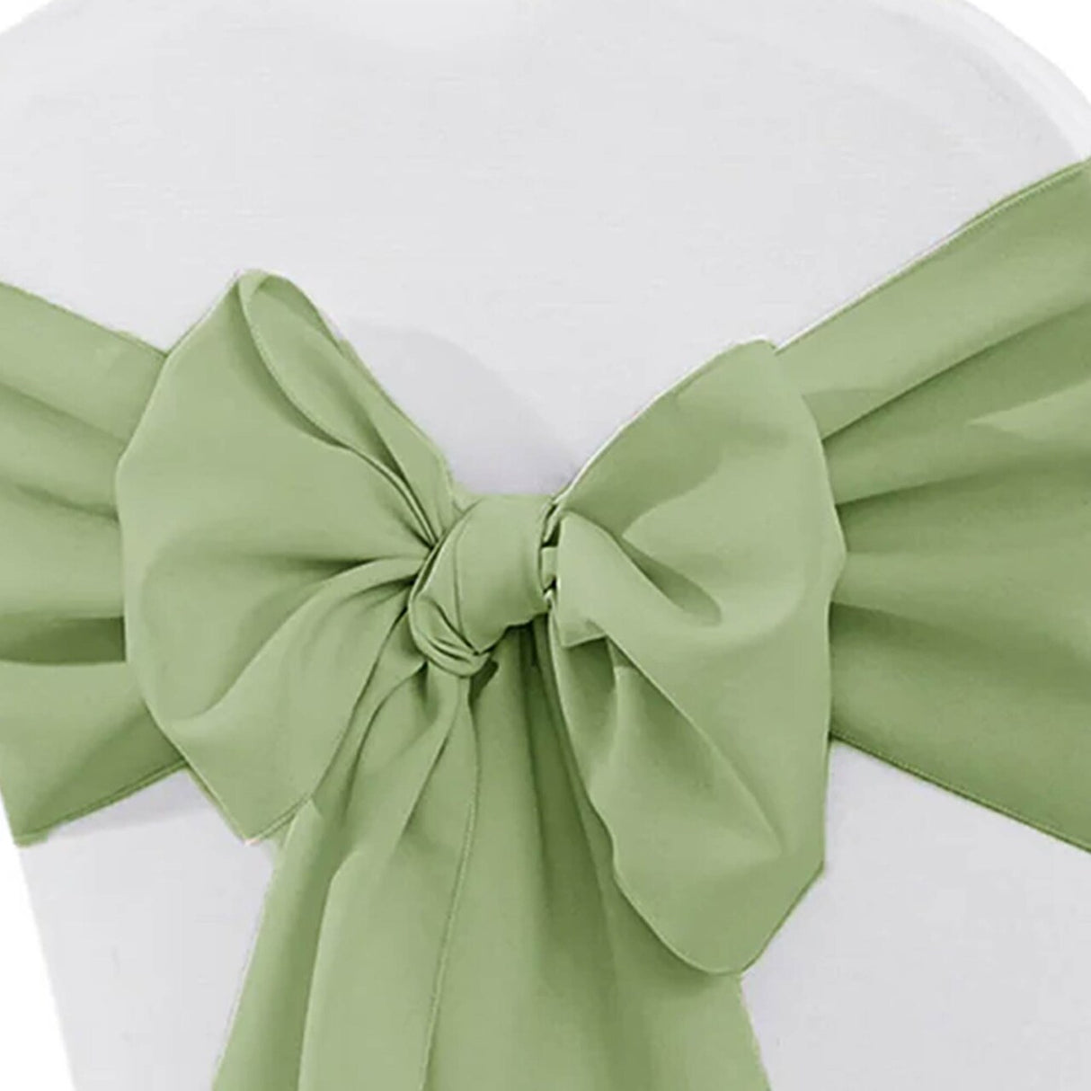10 Pieces Sage Green Polyester Chair Sashes Durable Wrinkle Resistant Design 8x108 inches