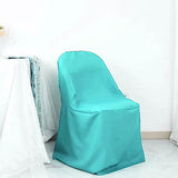 1 Piece Tiff Blue Polyester Chair Cover for Stylish Folding Seating