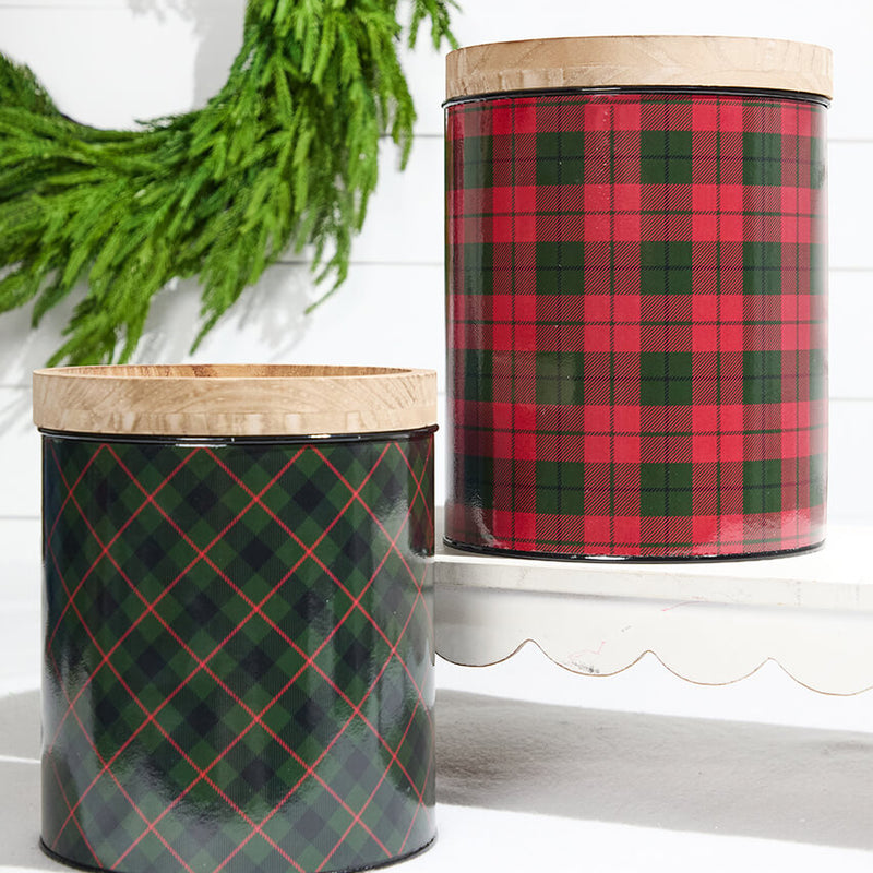 Plaid Canister - Set of 2