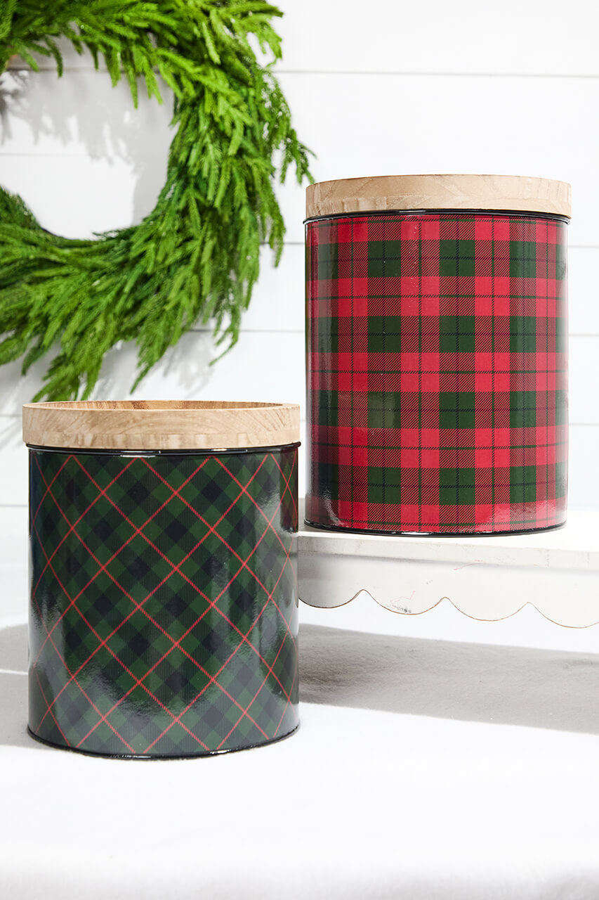 Plaid Canister - Set of 2