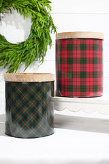 Plaid Canister - Set of 2