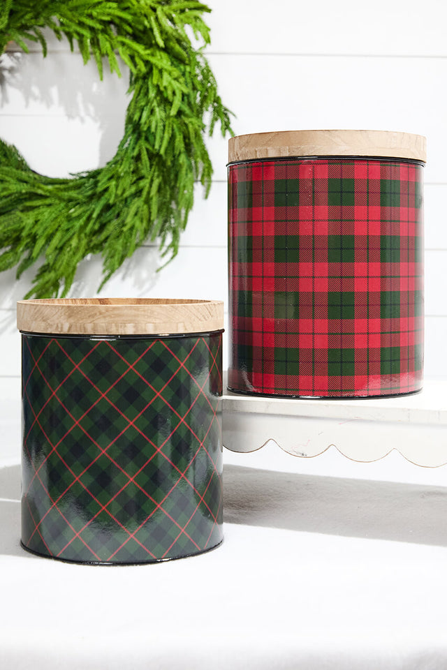 Plaid Canister - Set of 2