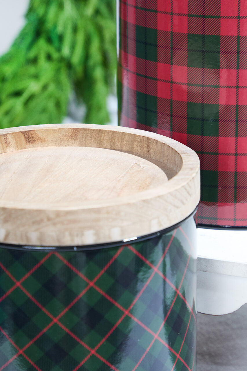 Plaid Canister - Set of 2
