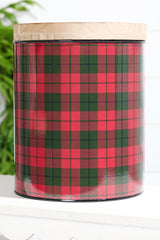 Festive Plaid Storage Canister Set of 2