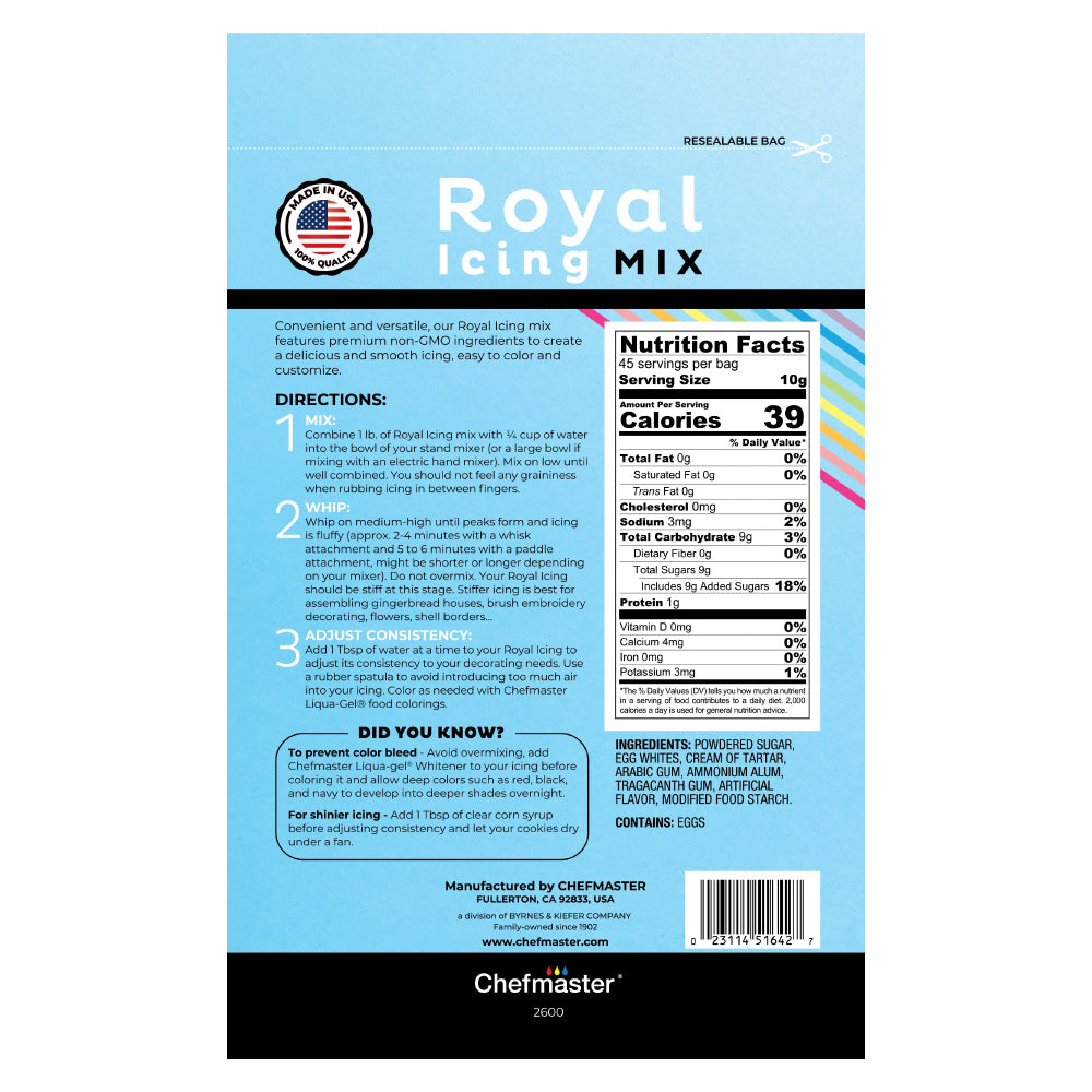 Chefmaster Royal Icing Mix, 16 oz.