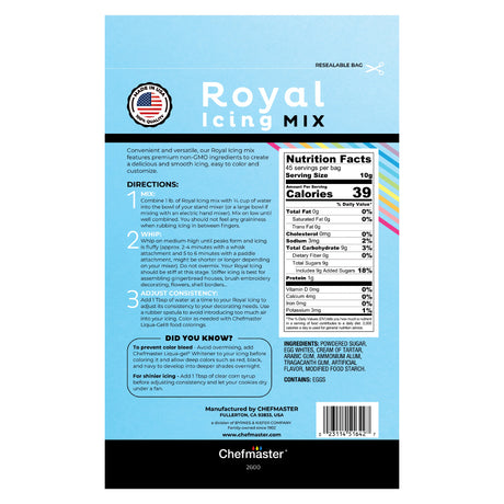 Chefmaster Royal Icing Mix, 16 oz.