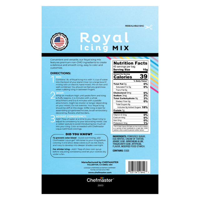 Chefmaster Royal Icing Mix, 16 oz.
