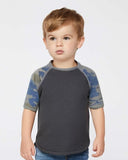 RADYAN® Toddler Baseball Fine Jersey Three Quarter Sleeve Tee