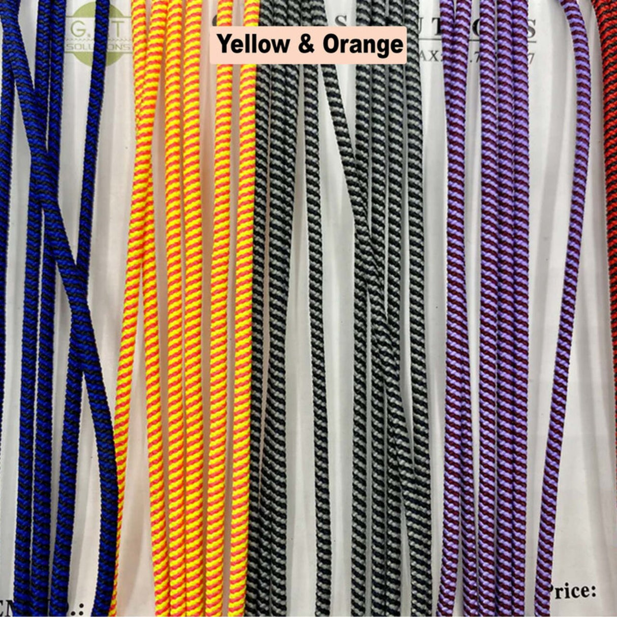 10 Yards Yellow & Orange Soft Stretch Elastic Cord