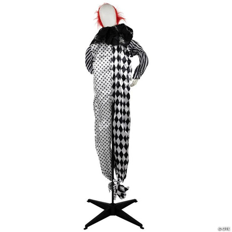 RADYAN Animated Standing Clown with Glowing Eyes Halloween Yard Decoration shown in a clear product image