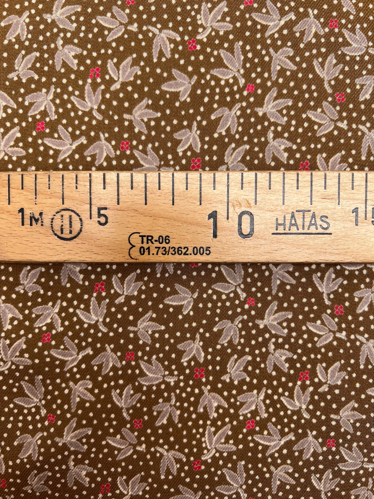 Acrylic Twill Floral Brown Beige