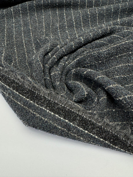 Virgin Wool Bouclé Gray-Blue
