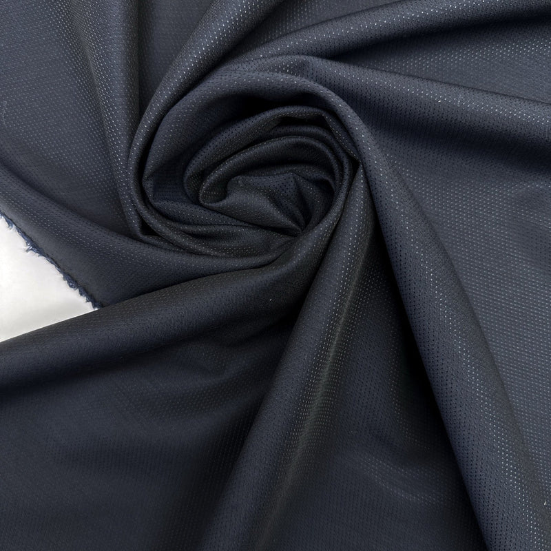 Wool Jacquard Fabric Blue Black