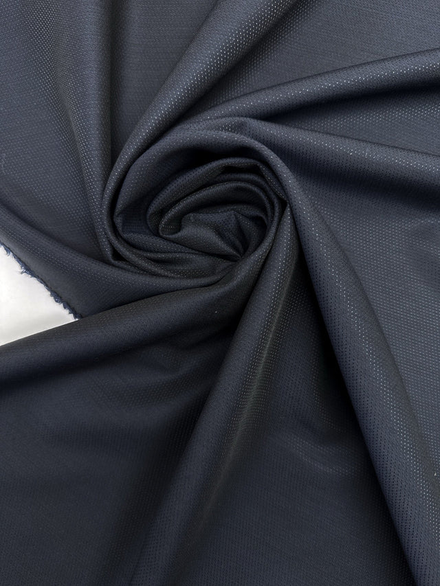 Wool Jacquard Fabric Blue Black