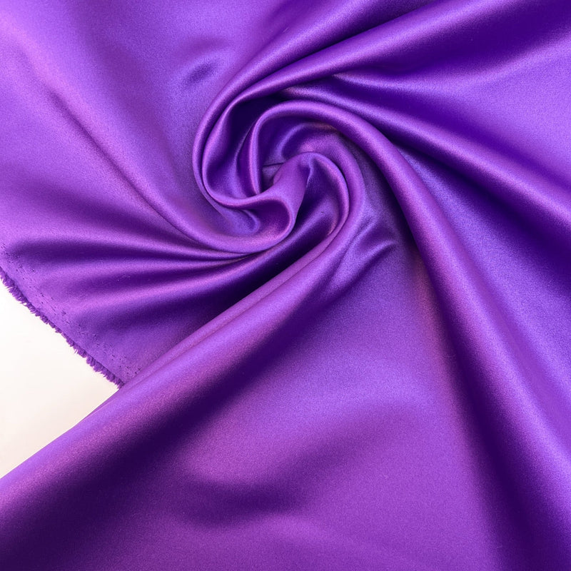 Purple Satin Polyester Fabric