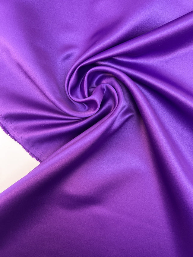 Purple Satin Polyester Fabric