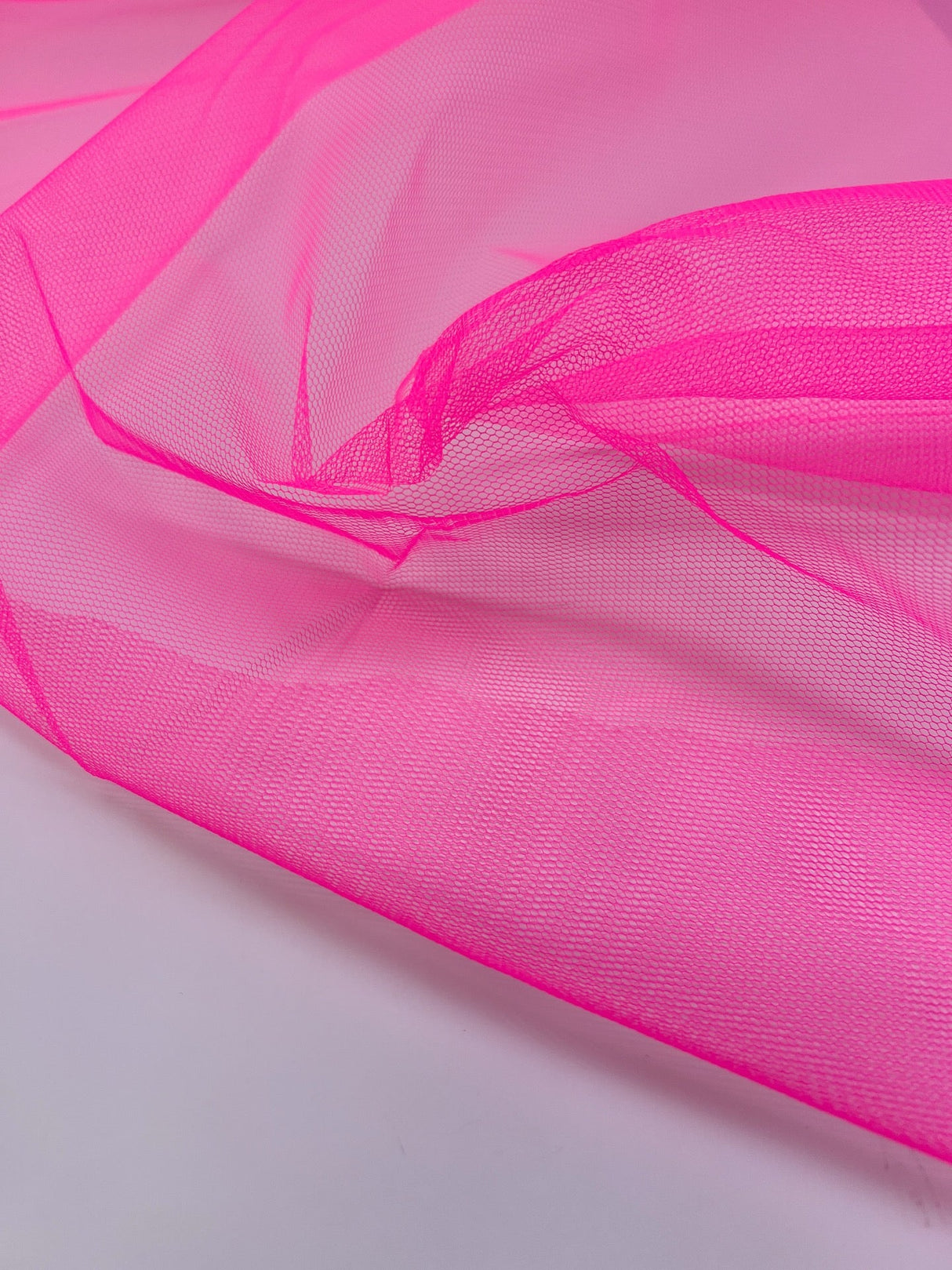 Pink Polyamide Mesh Fabric