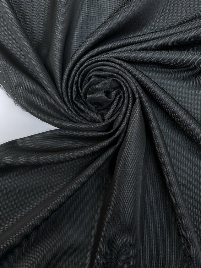 Wool Blend Jacquard Gray Black Fabric