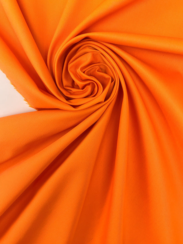 Polyester Cotton Melange Orange Fabric