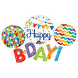 56 Inch Happy B-D-A-Y Foil Balloon
