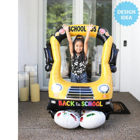 Foil Balloon Selfie School Bus AirLoonz