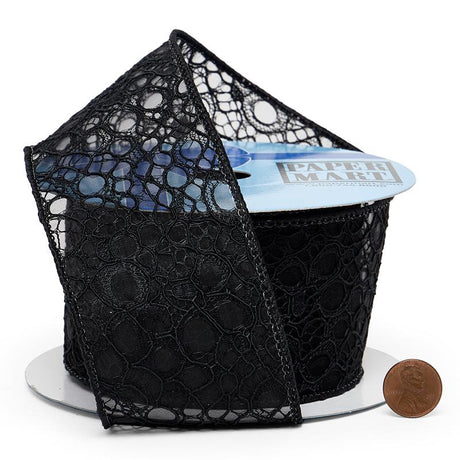 Halloween Net Wired Ribbon 2 1/2'' x 10 yd - 1 / ROLL