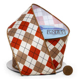 Harlequin Wired Ribbon 2 1/2 '' X 10 yd Brown / Orange Color 1 / ROLL