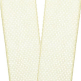 Ivory Mini Dot Felt Wired Ribbon 2 1/2 '' X 10 yd - 1 / ROLL