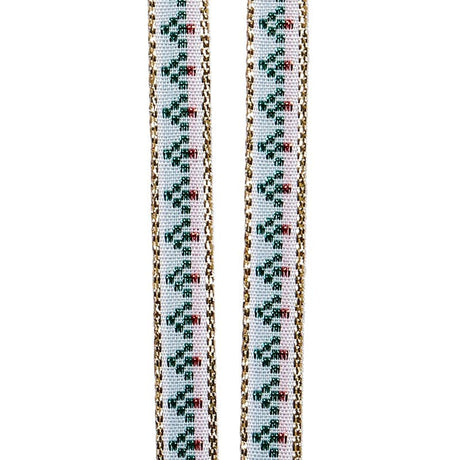 Narrow Decorative Stitched Tree Ribbon 3/8 '' X 10 yd - 1 / ROLL