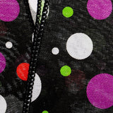 Mardi Gras Dots Wired Ribbon 2 1/2 '' X 10 yd - 1 / ROLL