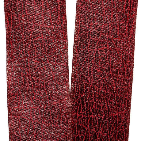 Metallic Crackle On Wired Ribbon 2 1/2 '' X 10 yd - 1 / ROLL