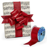 Metallic Crackle On Wired Ribbon 2 1/2 '' X 10 yd - 1 / ROLL