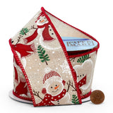 Traditional Snowmen Linen 2 1/2 '' X 10 yd - 1 / ROLL