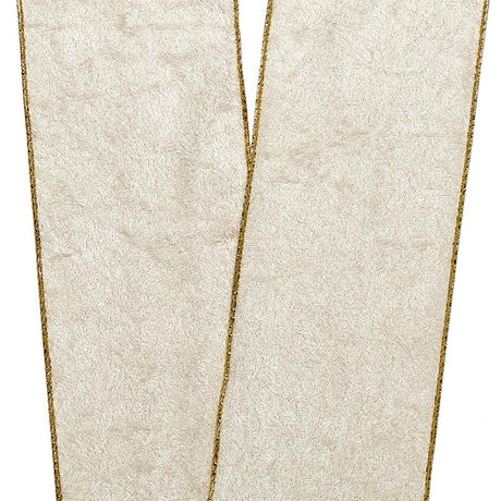 Wide Wired Velvet Ribbon 4 '' X 10 yd - 1 / ROLL