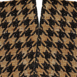 Black & Tan Houndstooth Wired Ribbon 2 1/2 '' X 10 yd - 1 / ROLL