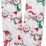 Sparkly Party Of Snowmen On Wired Ribbon 2 1/2 '' X 10 yd - 1 / ROLL