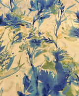 Waverly Flowery Spray Blue Watercolor Floral Cotton Fabric - Blue Watercolor Floral, 54" Width (1 Yard)