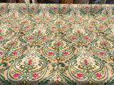 P Kaufmann Outdoor Summer Medallion Leaf Green Spun Polyester Fabric - Leaf Green Medallion Pattern, 54" Width (1 Yard)