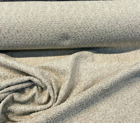 Robert Allen Boucle Polyester Fabric - Camel Sand Boucle, 54" - 56" Width (1 Yard)