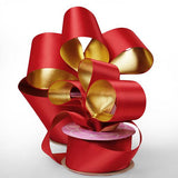 Red/Gold Satin Gold Ribbon 1 / ROLL