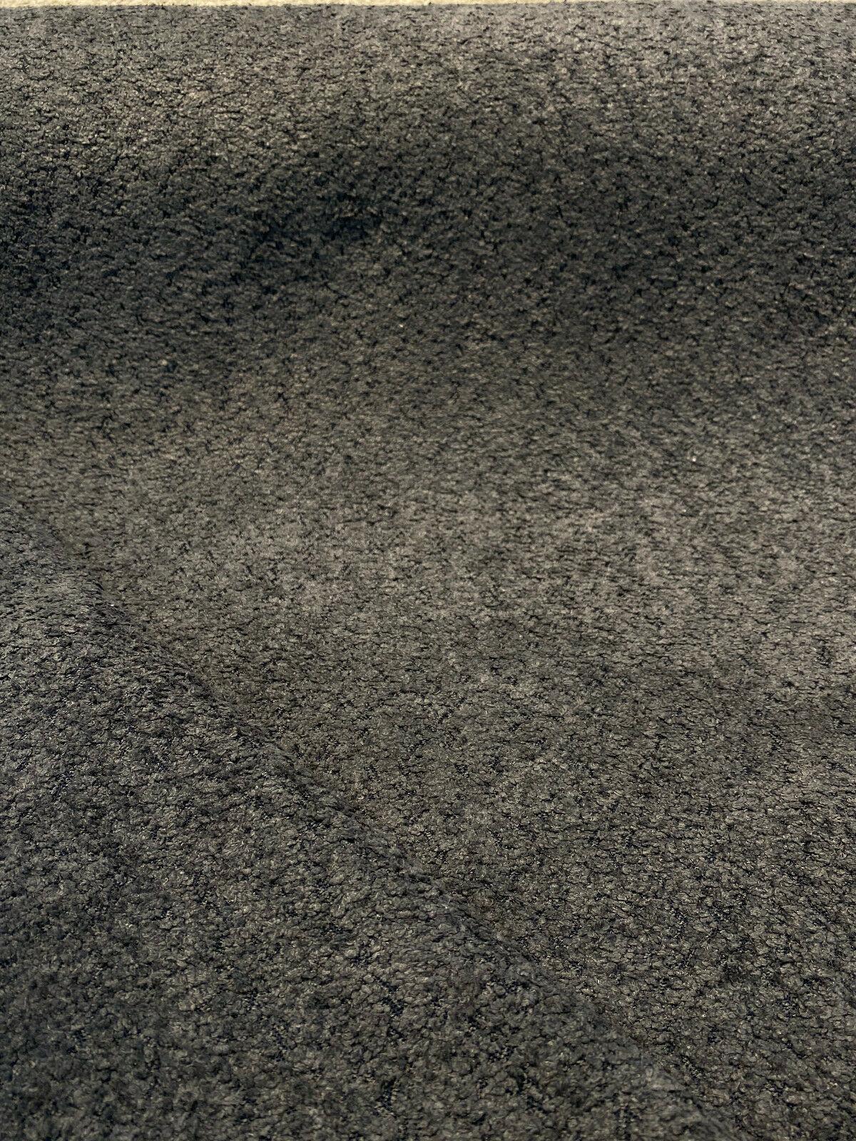 Robert Allen Boucle Charcoal Polyester Fabric - Charcoal With Black Background, 54"-56" Width (1 Yard)