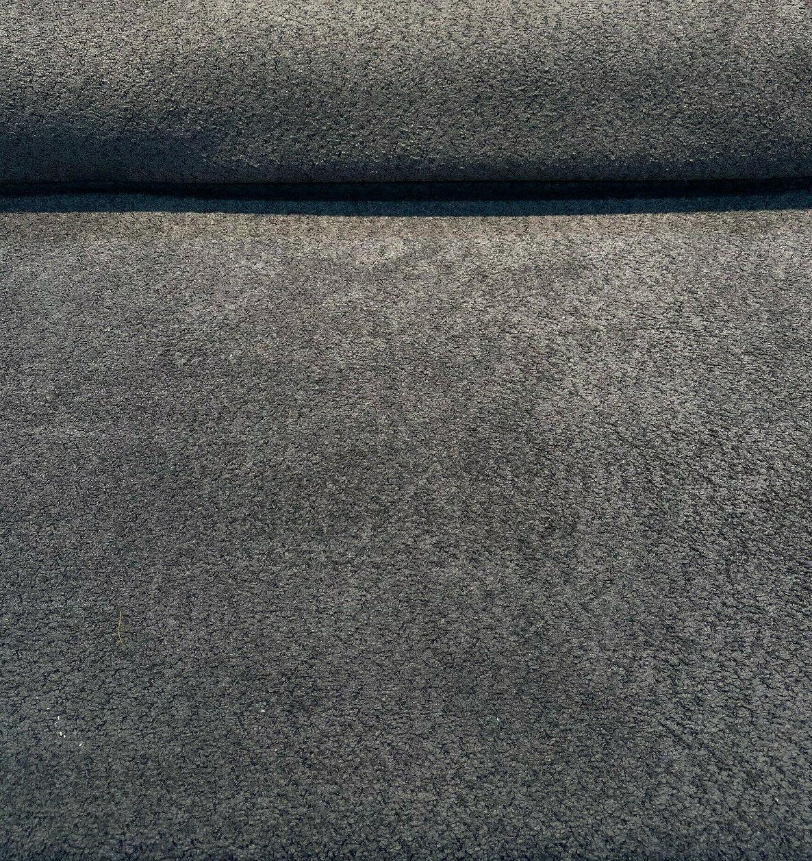 Robert Allen Boucle Charcoal Polyester Fabric - Charcoal With Black Background, 54"-56" Width (1 Yard)