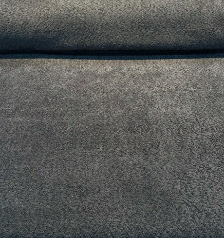 Robert Allen Boucle Charcoal Polyester Fabric - Charcoal With Black Background, 54"-56" Width (1 Yard)