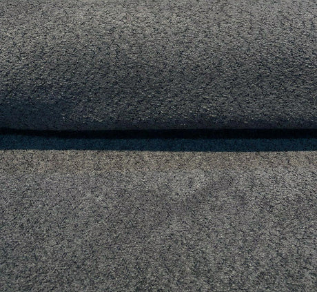 Robert Allen Boucle Charcoal Polyester Fabric - Charcoal With Black Background, 54"-56" Width (1 Yard)