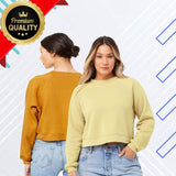 BELLA + CANVAS® Women's Crop Raglan Fleece Crewneck Sweatshirt - 7505